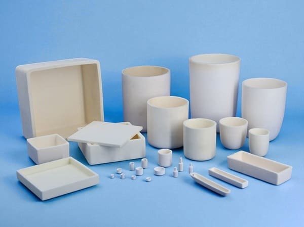Alumina crucible for melting high-temperature metals